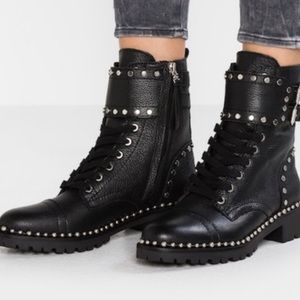 Sam Edelman Jennifer black combat boots 7.5